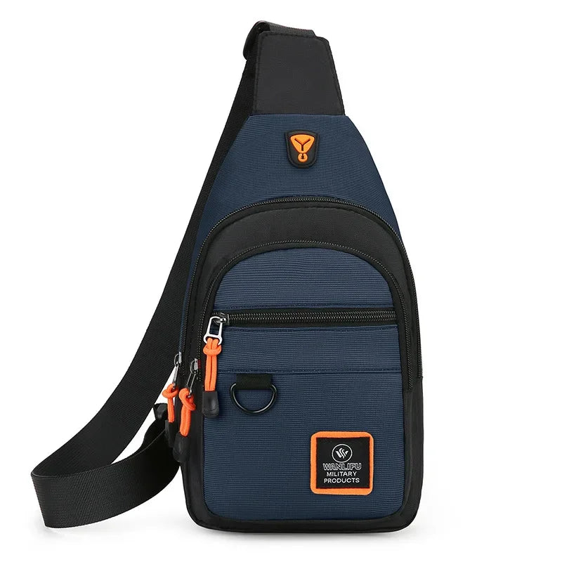 Fashion Men's Chest Bag Handbag Lightweight Oxford Fabric Crossbody Shoulder Bag Stylish Casual Men's Waist Packs Male Chest Bag
