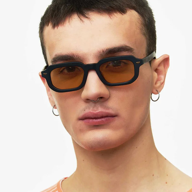 JNPCXI New Fashion Square Sunglasses Women Black Tea Shades UV400 Retro Trending Men Punk Rectangle Leopard Sun Glasses