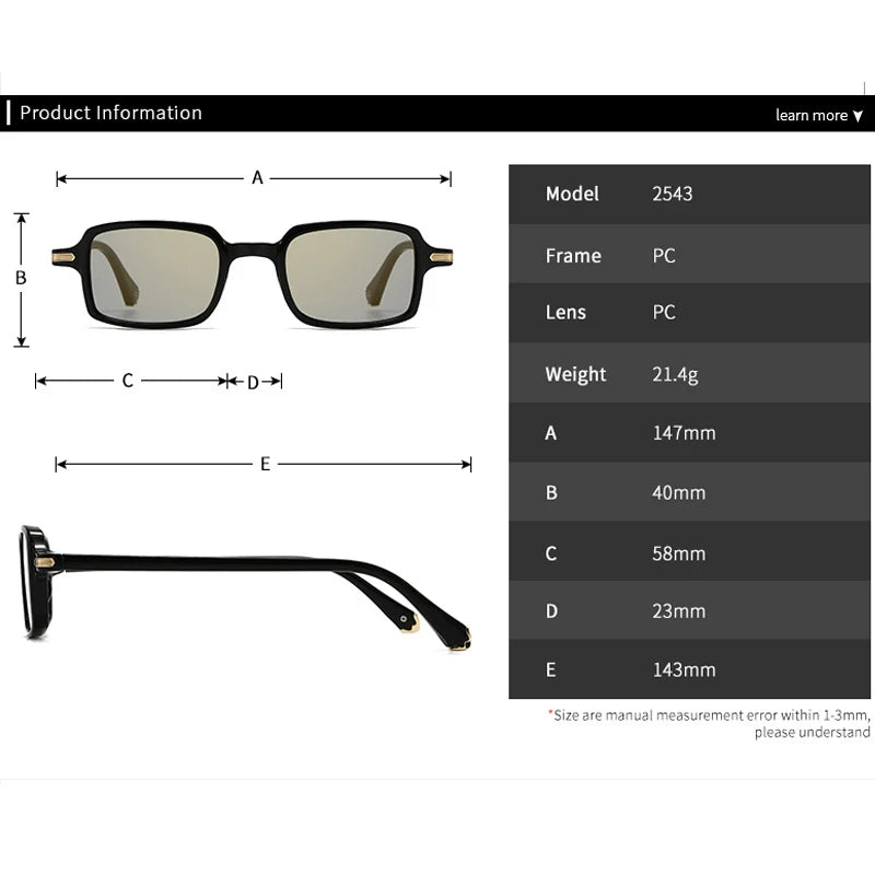 JNPCXI New Fashion Rectangle Women Sunglasses Clear Green Ocean Gradient Lens Shades UV400 Men Rivets Sun Glasses Metal Hinge