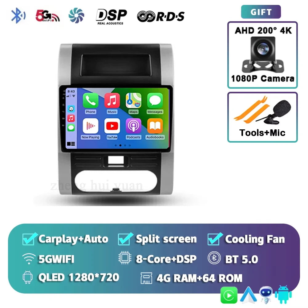 For Nissan X-Trail 2 T31 2007 - 2015 Android 15 4G WIFI Car Radio Carplay Auto Multimedia Stereo Video Player GPS Navigation BT