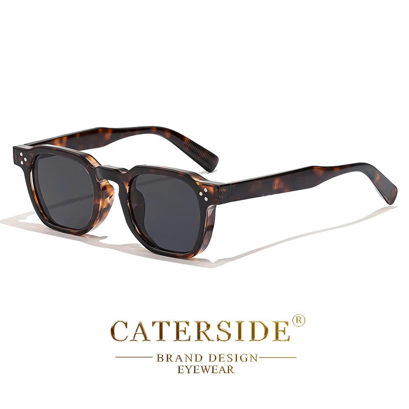 CATERSIDE Retro Square Sunglasses Men Punk Fashion Brand Sun Glasses for Women Travel Party UV400 Summer Style Lunette De Soleil