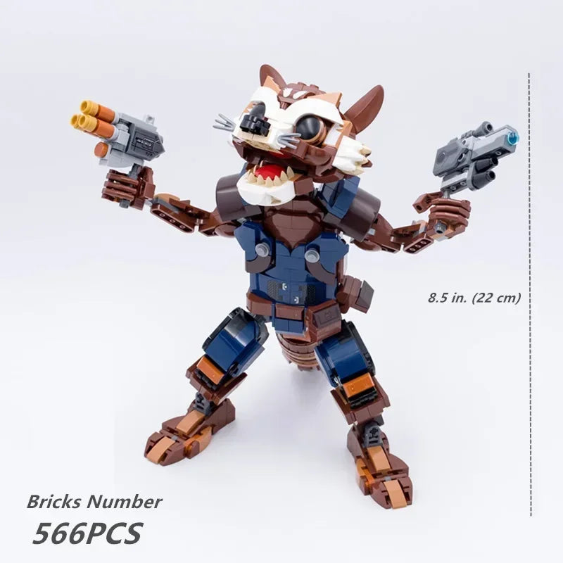 Miniso Marvel Guardians Galaxy Rocket Raccoon I AM Groot Avengers Assembly Block