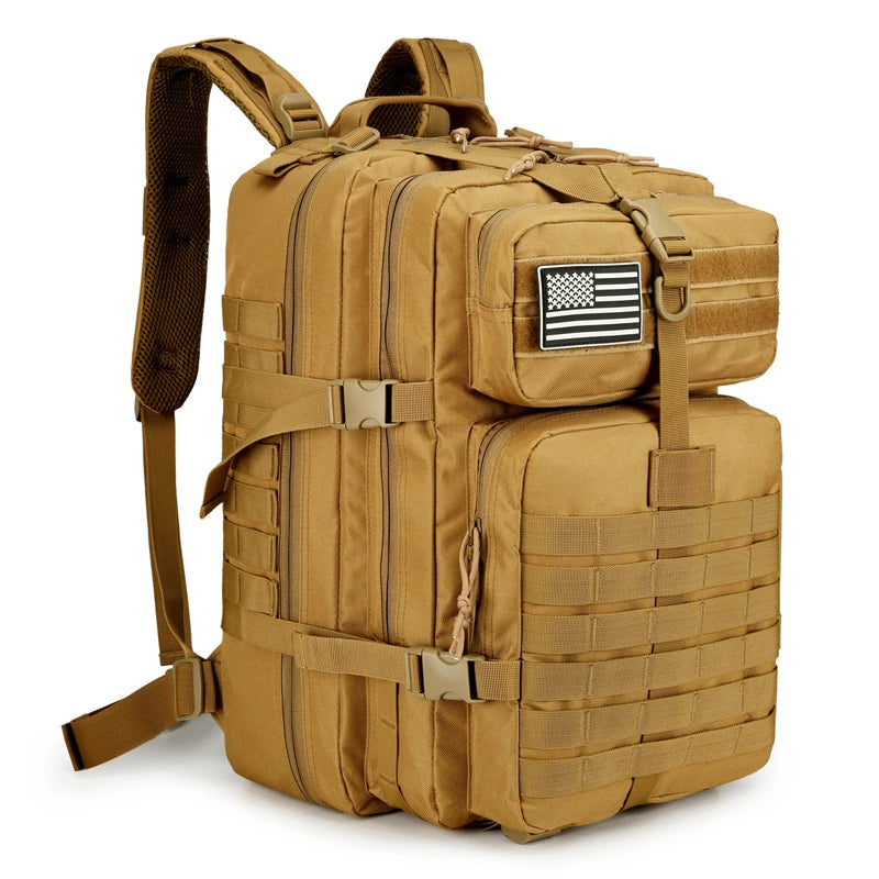 Hiking Backpack-Adjustable Shoulder Straps, Zipper Closure, Travel Hike Backpack