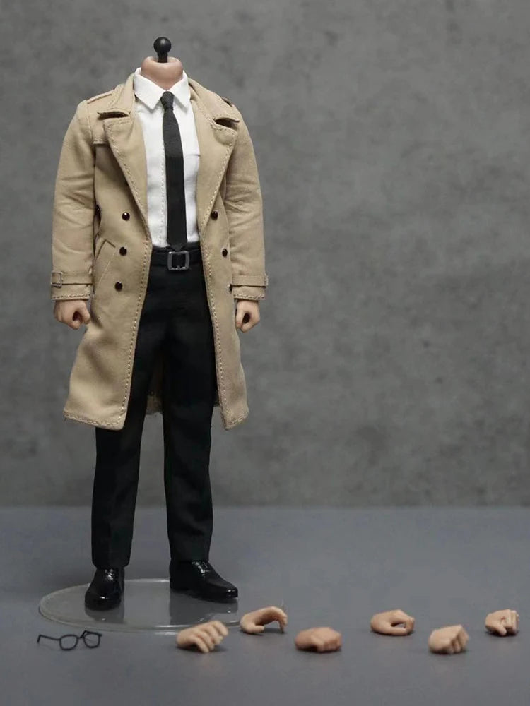Manipple Studio 1/12 Mr. Ben Cosplay Black Suit & Windbreaker Body Set 6" Figure