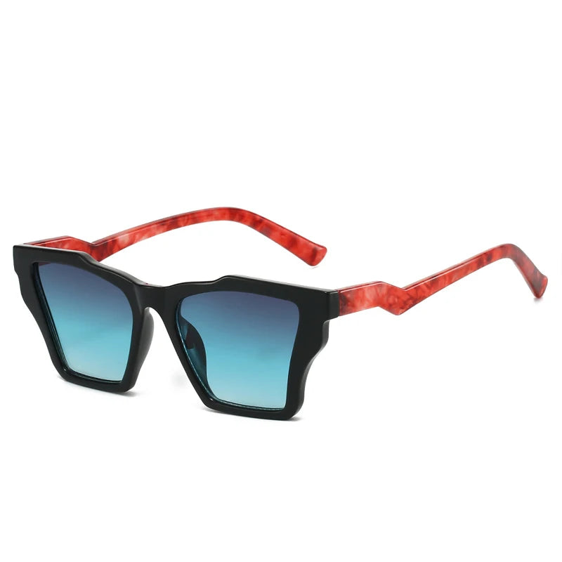 JNPCXI New Square Luxury Women Sunglasses UV400 Leopard Print Gradient Shades Men Sun Glasses