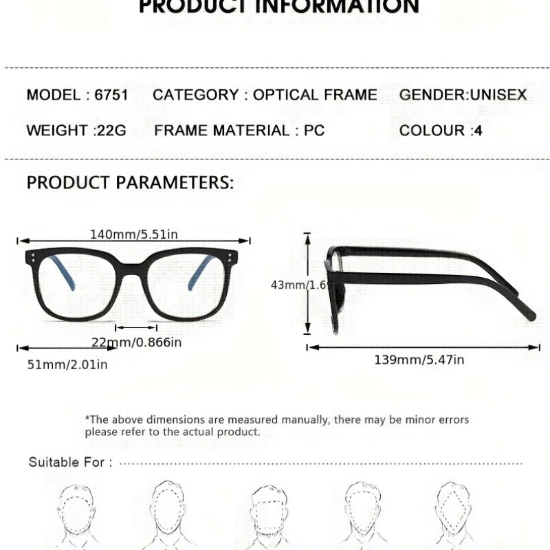 1 Pair/2 Pairs of Unisex Blue Light Blocking Glasses Suitable for Women's Daily Commuting and College Students' Computer Use