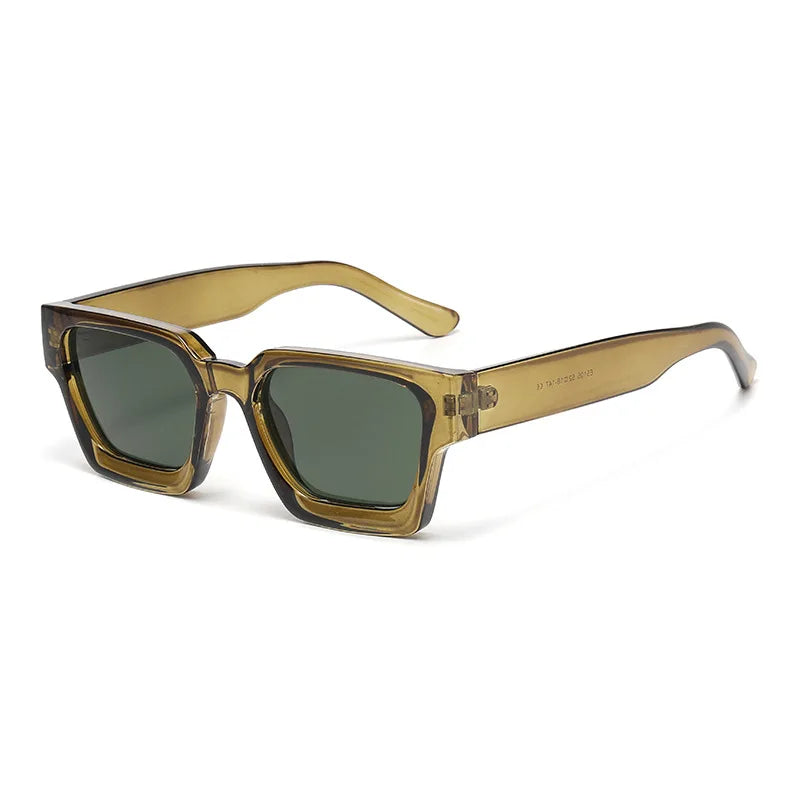 JNPCXI New Color Ins Popular Women Square Sunglasses Retro Men Tinted Leg Shades UV400