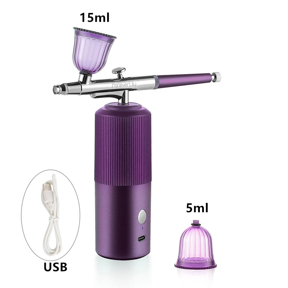 Mini Airbrush Kit For Facial Skin Care Nails Airbrush Makeup Hair Dye Barber Airbrush Machine Cake Pastry Painting Spray Gun
