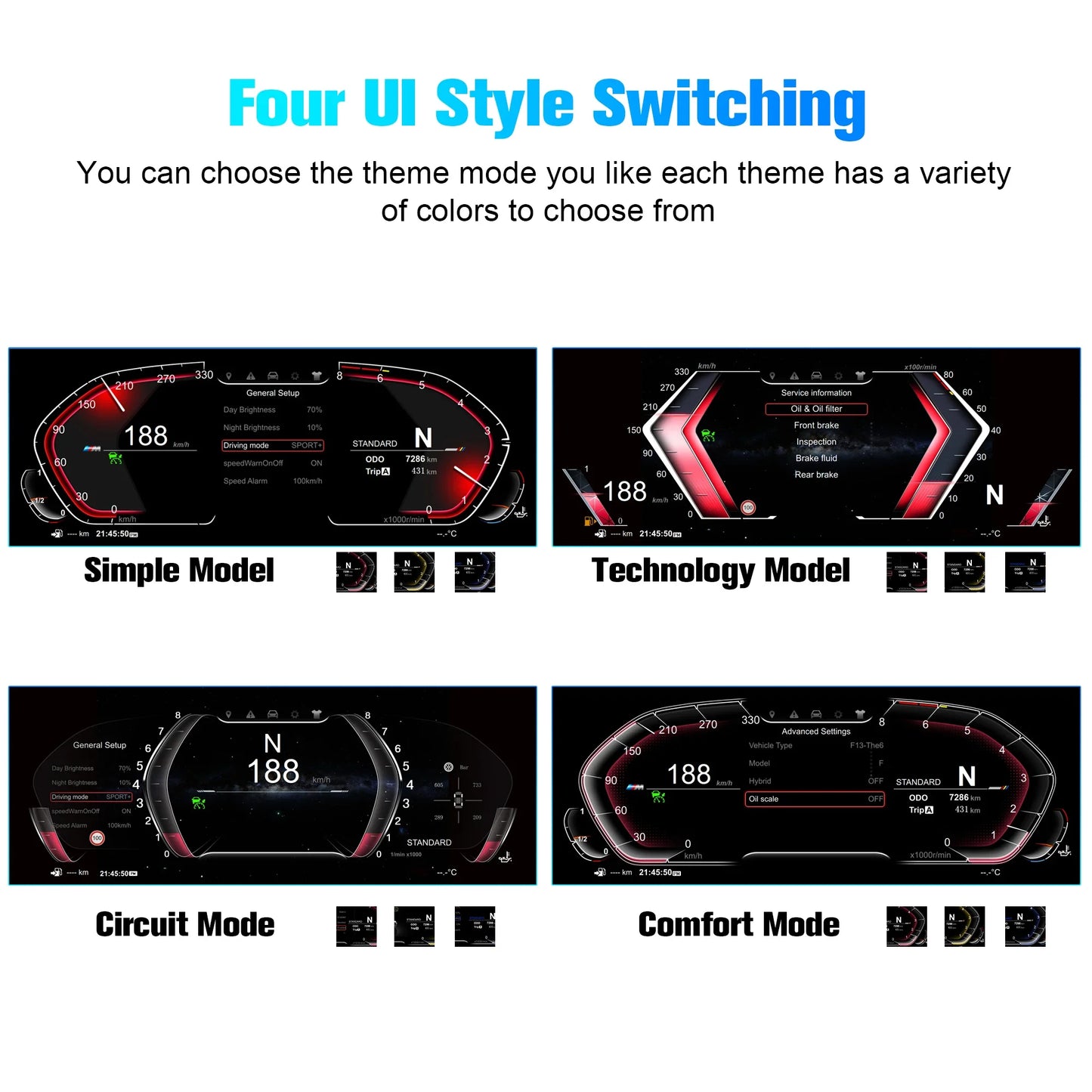 For BMW E70 X5 E71 X6 2006-2013 speedometer LCD Cluster Dashboard  instrument panel HUD digital instrument
