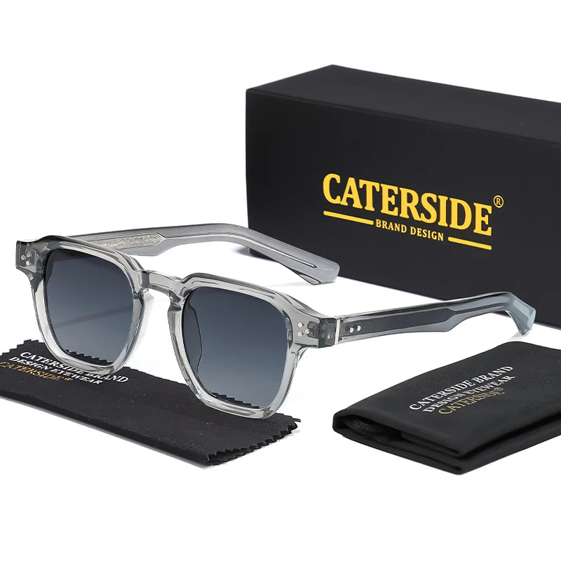 CATERSIDE Classic Sunglasses Men Core Insert Temple Luxury Brand Square Sun Glasses Women Travel Beach Party Festival Gifts