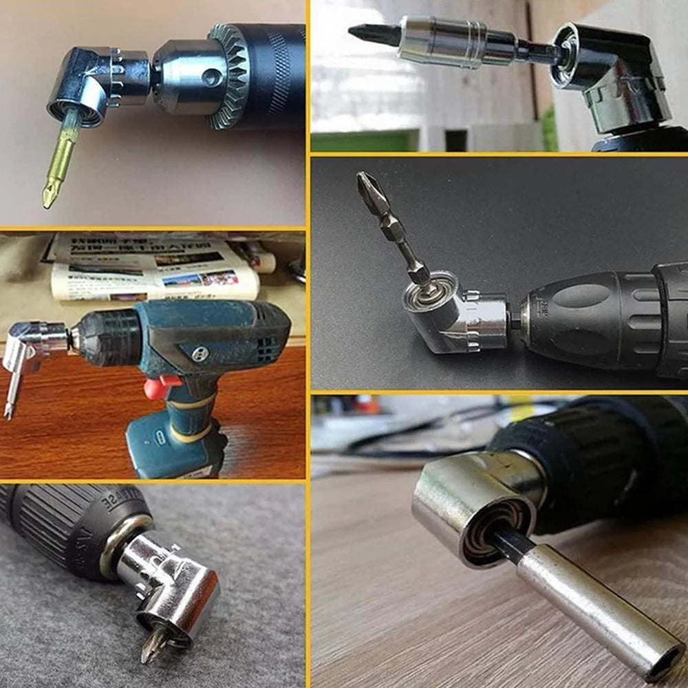 105 Degrees 1/4\ Extension Hex Drill Bit Adjustable Hex Bit Angle Driver Screwdriver Socket Holder Adaptor Tools, L / XL