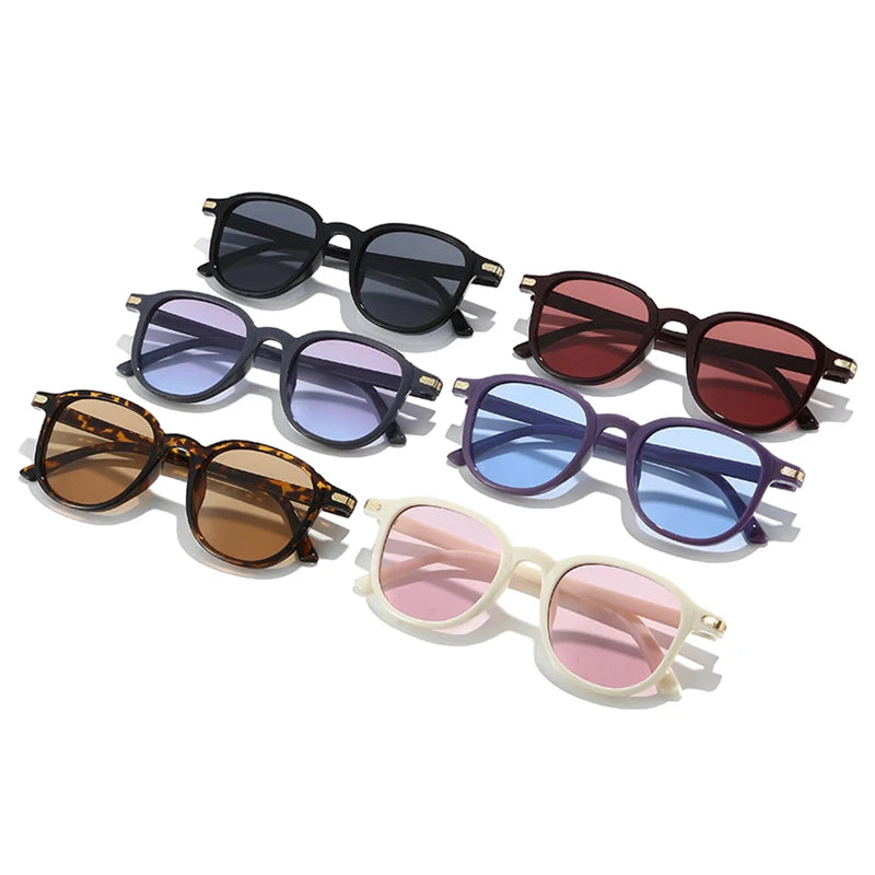 JNPCXI New Fashion Square Sunglasses Women Gradient Shades UV400 Retro Rivets Men Trending Leopard Sun Glasses