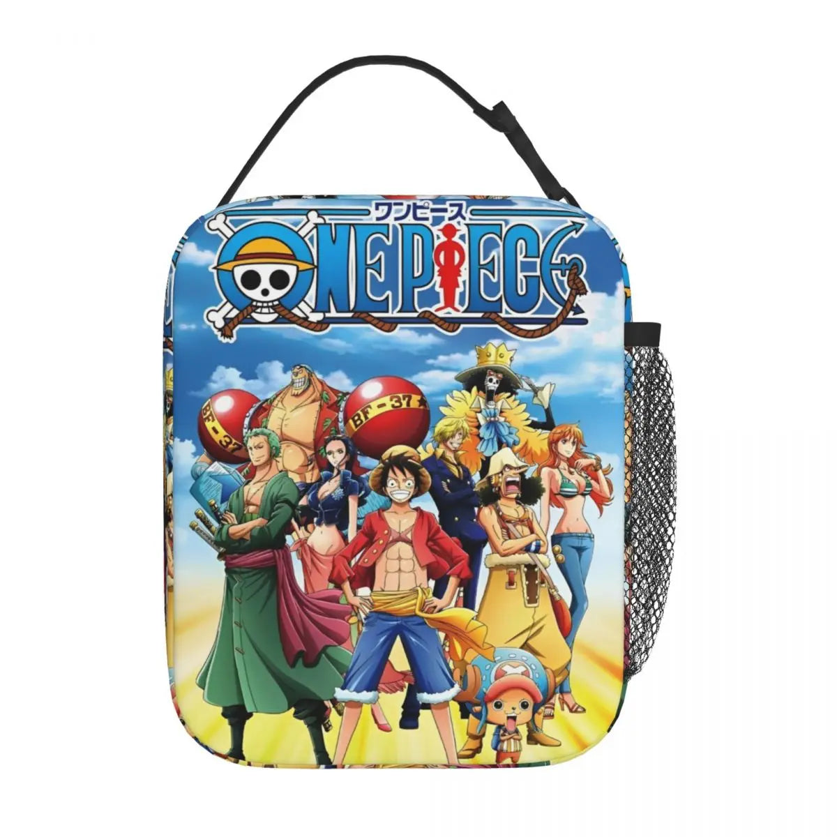 Monkey D. Luffy Anime One Piece Insulated Lunch Bag Leakproof Meal Container Cooler Bag Tote Lunch Box Office Travel Girl Boy