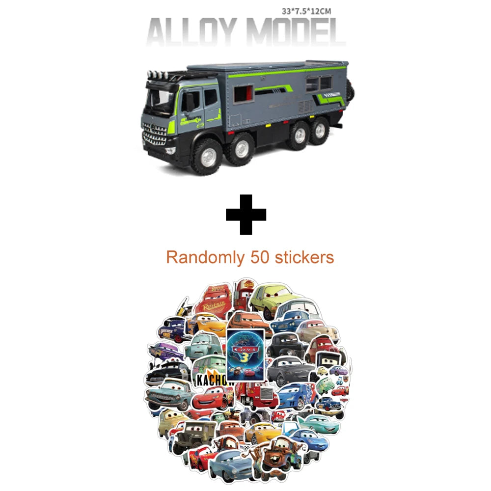 1:18 NOMADISM Alloy Diecast Travel RV Model Toys Car Doors Opened with Sound Light Wheel Sliding Vehices Boy Collecting Hobbies