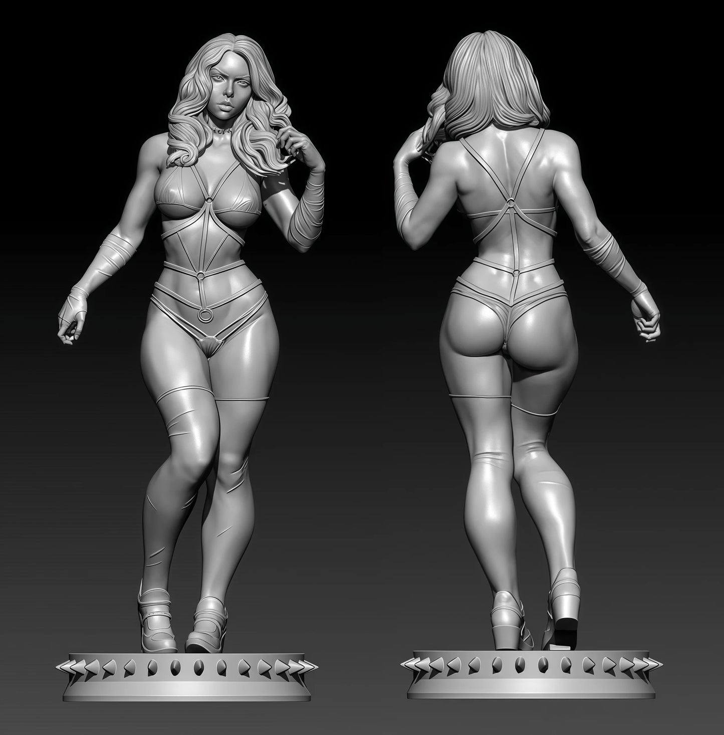 1: 18 Casting Resin Model Assembly Kit, GK， Resin Gothic Girl Model, Unpainted