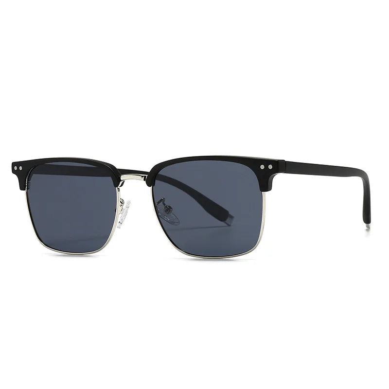 JNPCXI Rice Nail Polarized Square Metal Men Luxury Sunglasses Fashion Gradient Women Shades UV400 Sun Glasses