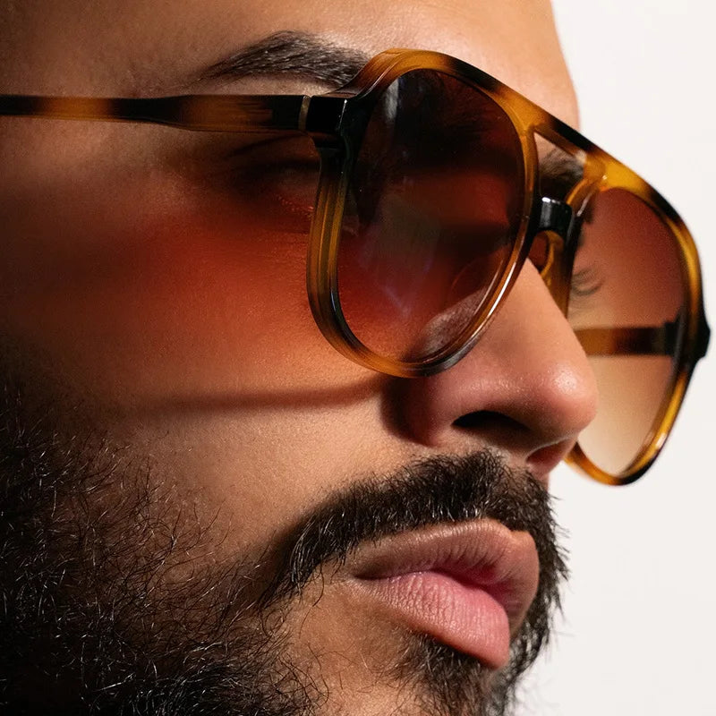 JNPCXI Retro Sunglasses Men Women Square Pilot Sunglasses Vintage Trendy Plastic Frame Sun Glasses