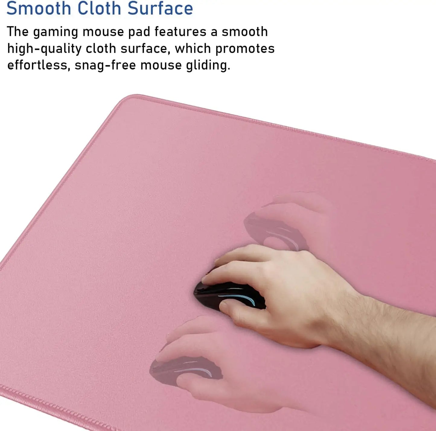 Large Mouse Pad with Stitched Edges, Durable Non-Slip Natural Rubber Base Desk Mat, Waterproof Computer Keyboard Mousepad Mat