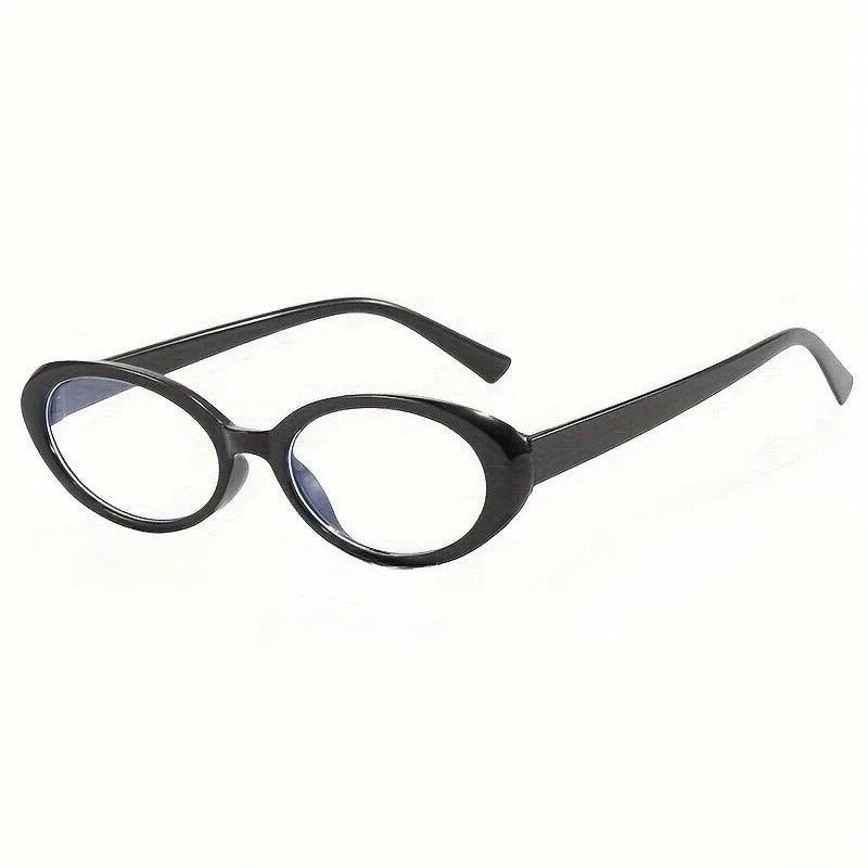 1pc Y2K Retro Oval Glasses - Lightweight Full-Rim Frame Fashion Eyewear Vintage-Inspired for Women’s Everyday Casual Eyewear