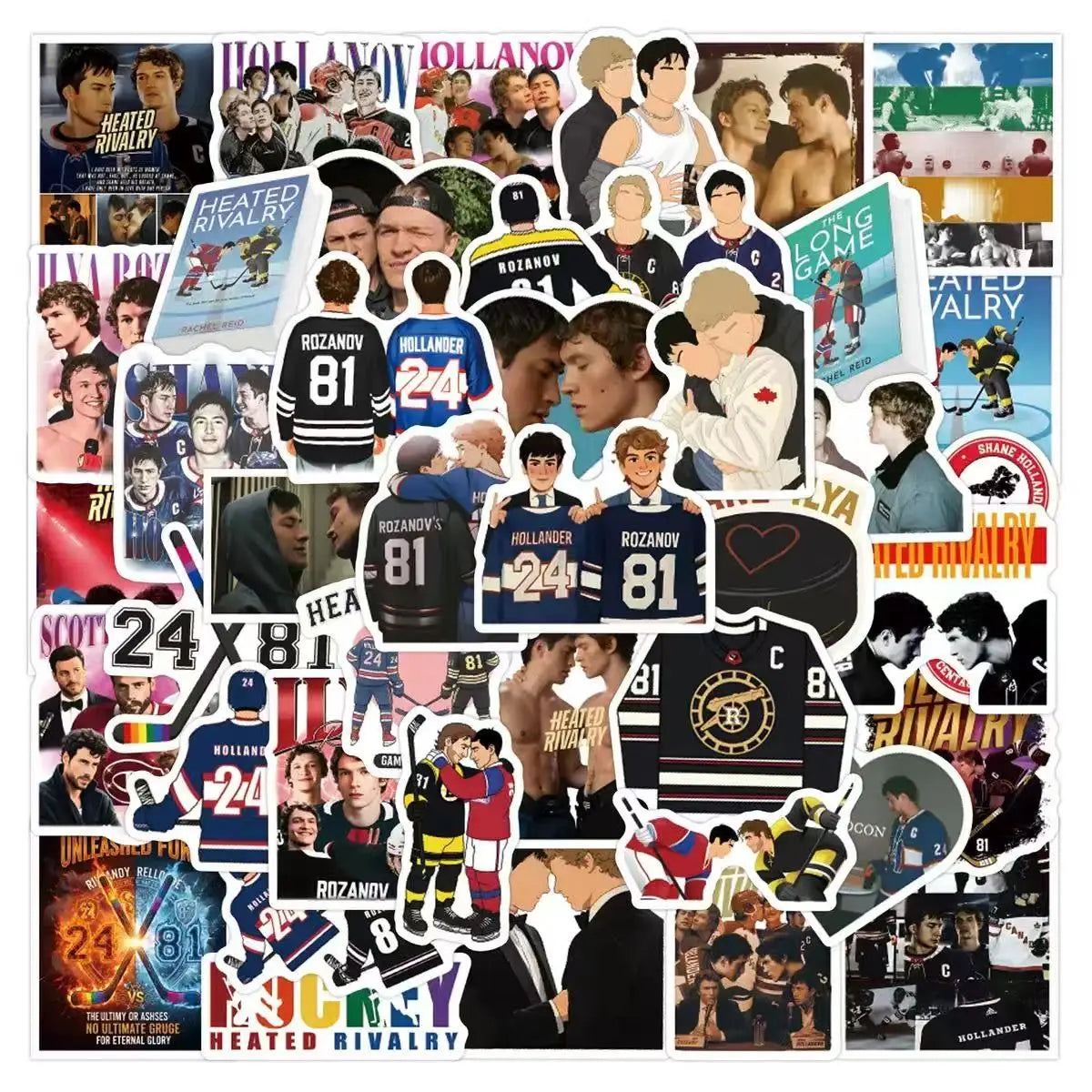60PCS TV Series Heated Rivalry Stickers DIY Skateboarder Mobile Phone Case Notebook Water Cup Waterproof Gift Stickers
