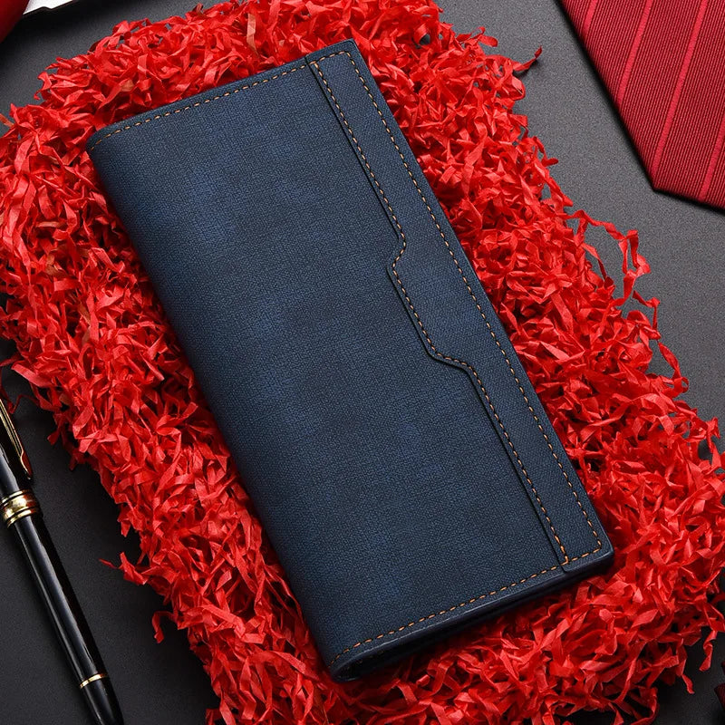 Men's Wallet Long Fashion Multiple Card Slots Men's Wallet Slim Long Thin Mens Luxury Wallet Designer Wallets Men with Coins Bag