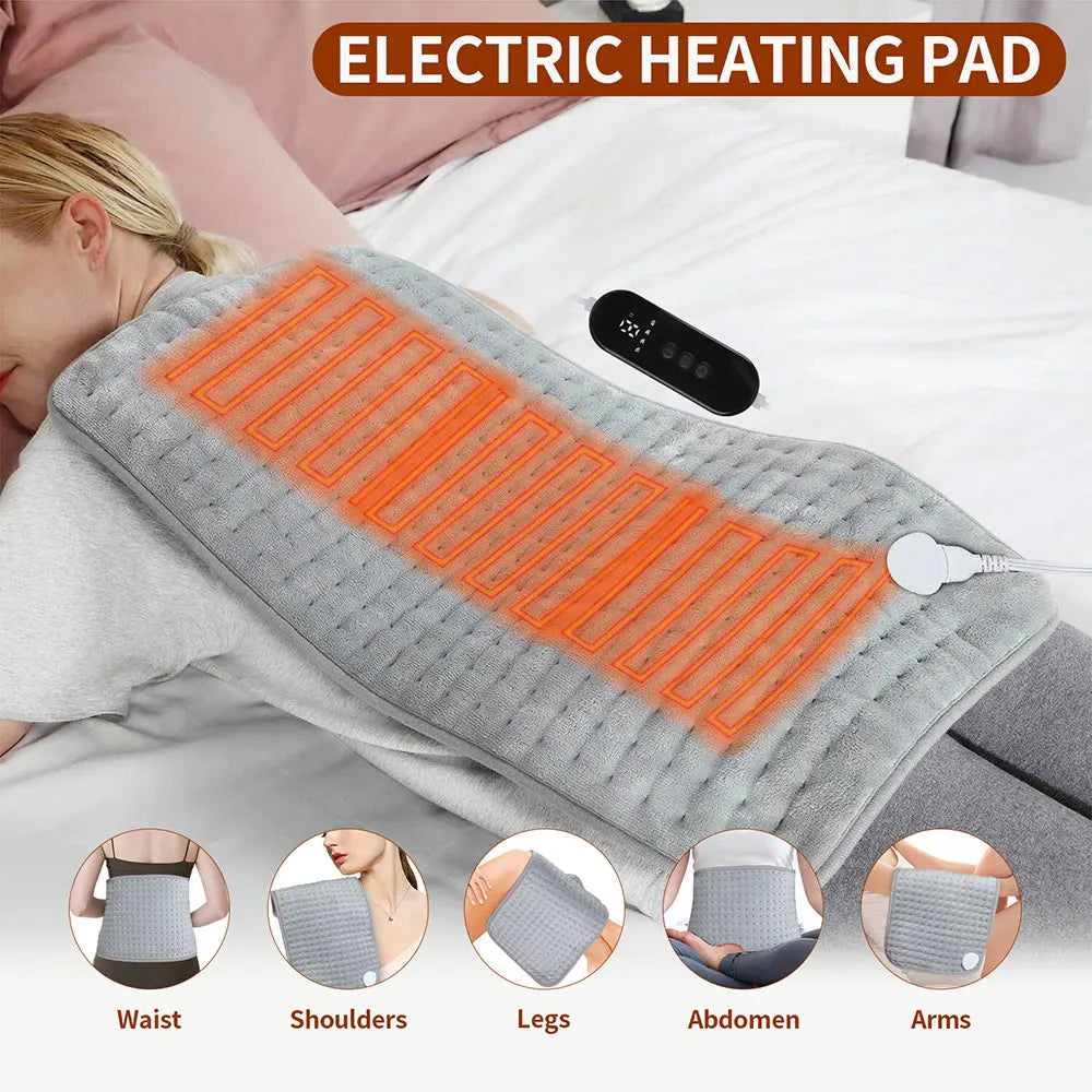 30*60cm Electric Heating Pad 9 Levels Heated Hot Compress Blanket Washable Winter Warmer Mat Heater For Back Neck Shoulder Legs