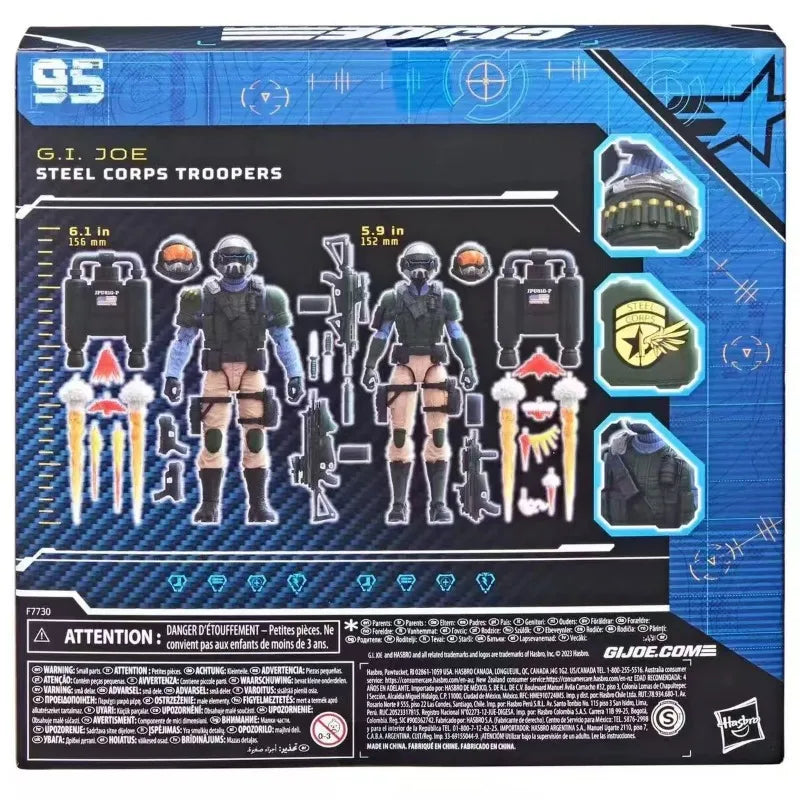 Original Hasbro G.I. Joe Classified Series 95 Steel Corps Troopers Anime Figures Toys Collection Models