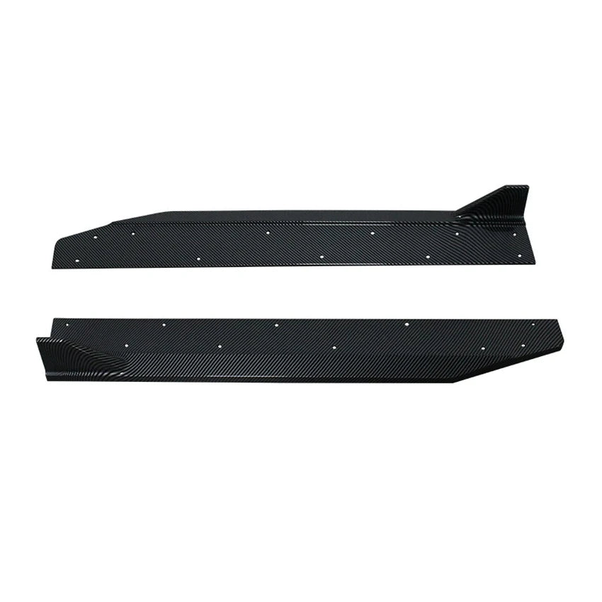 Car Side Skirt Lip Spoiler Extension Diffuser Guard Apron Side Skirt Splitter For Ford Mustang 2024-2026 Body Kit Gloss Black