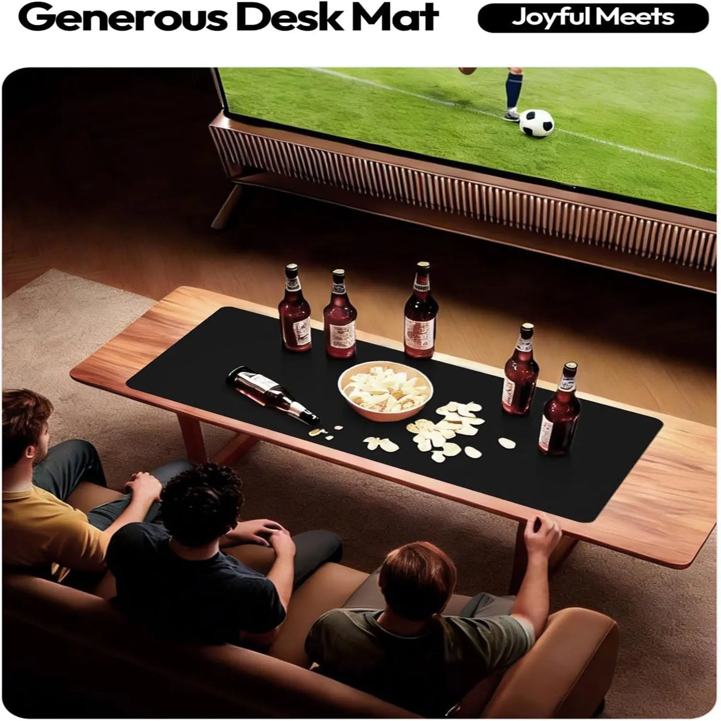 Leather Office Desk Pad Protector,Large Mouse Pad,Non-Slip,PU Leather,Laptop Desk Blotter,Waterproof Writing Pad for Office/Home