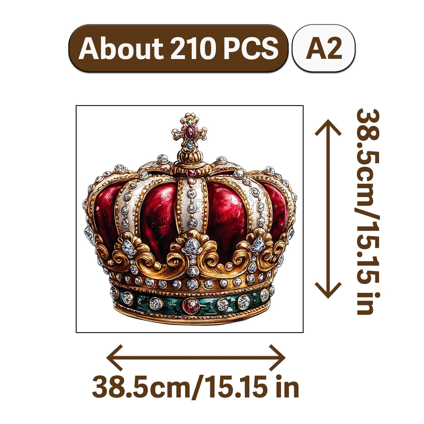 Crown and Cuisine Theme Wooden Jigsaw Puzzle Wood Home Decor Painting Christmas and Halloween Gift Toy For Teen And Kid