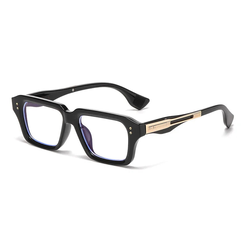 JNPCXI New Retro Square Sunglasses Women Gradient Leopard Shades UV400 Fashion Clear Lens Men Trending Rivets Frame