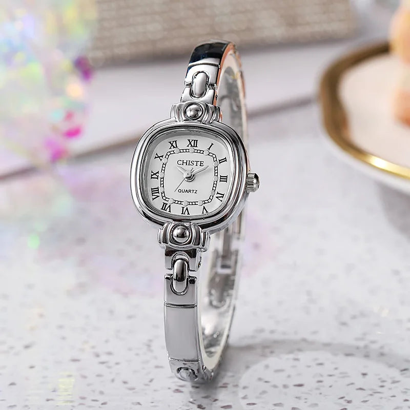 Fashion Women's Square Quartz Watches Gold Fine Strap Bracelet Wristwatch Girls Clock Gifts Relojes Female Clock Dropshipping