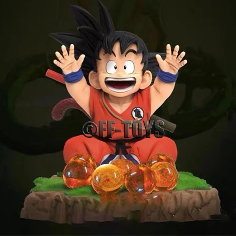In Stock Anime Dragon Ball Son Goku With Base Kid Goku Figurine Action Figure 14cm Pvc Statue Collection Model Toys Gifts