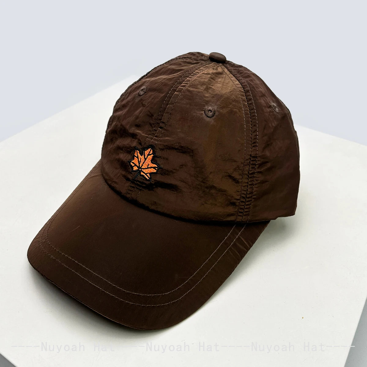 New Unisex Quick Drying Korean Embroidered Maple Leaf Baseball Hats Sunshade Simple Breathable Peaked Caps Versatile Fashion ins