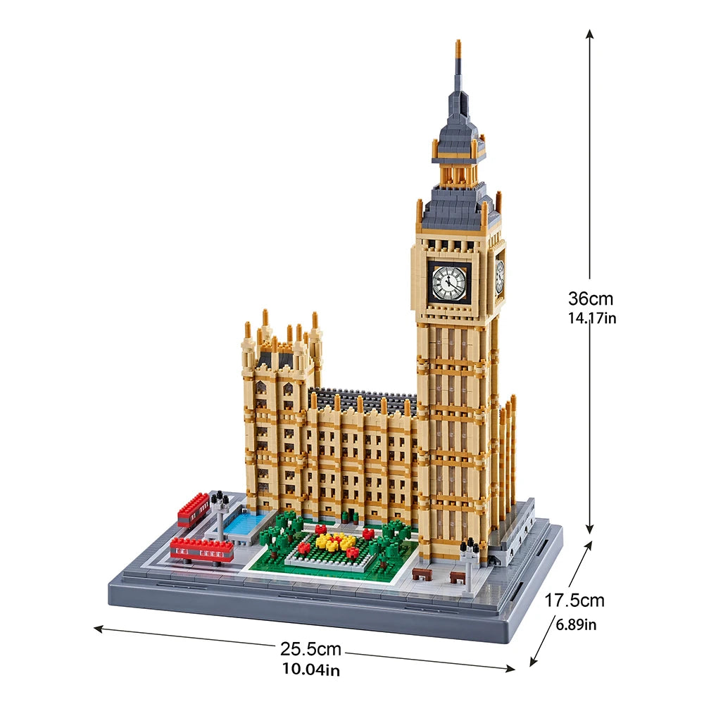 6473pcs London Big Ben Architecture Blocks World's Famous Difficult Assembly