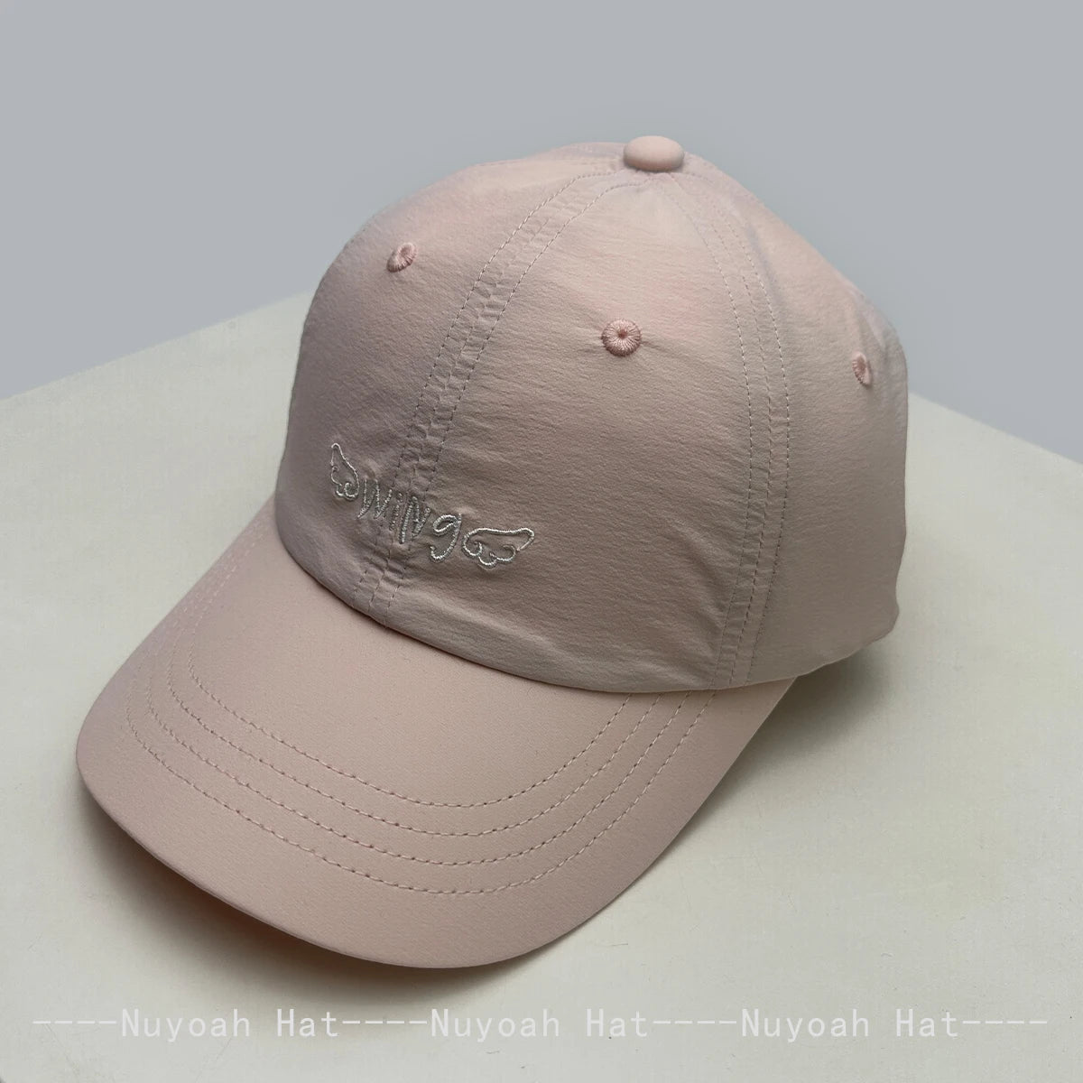 New Men Women Cute Quick-dry Embroidered Wing Letters Baseball Hats Sunshade Elastic Versatile Simple Peaked Caps Fashion Casual