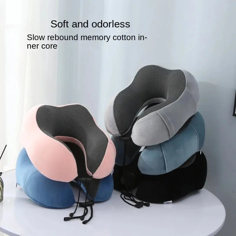 1pc Rebound Travel Pillow, U-shaped Headrest Neck Support Nap Air Palne Pillow