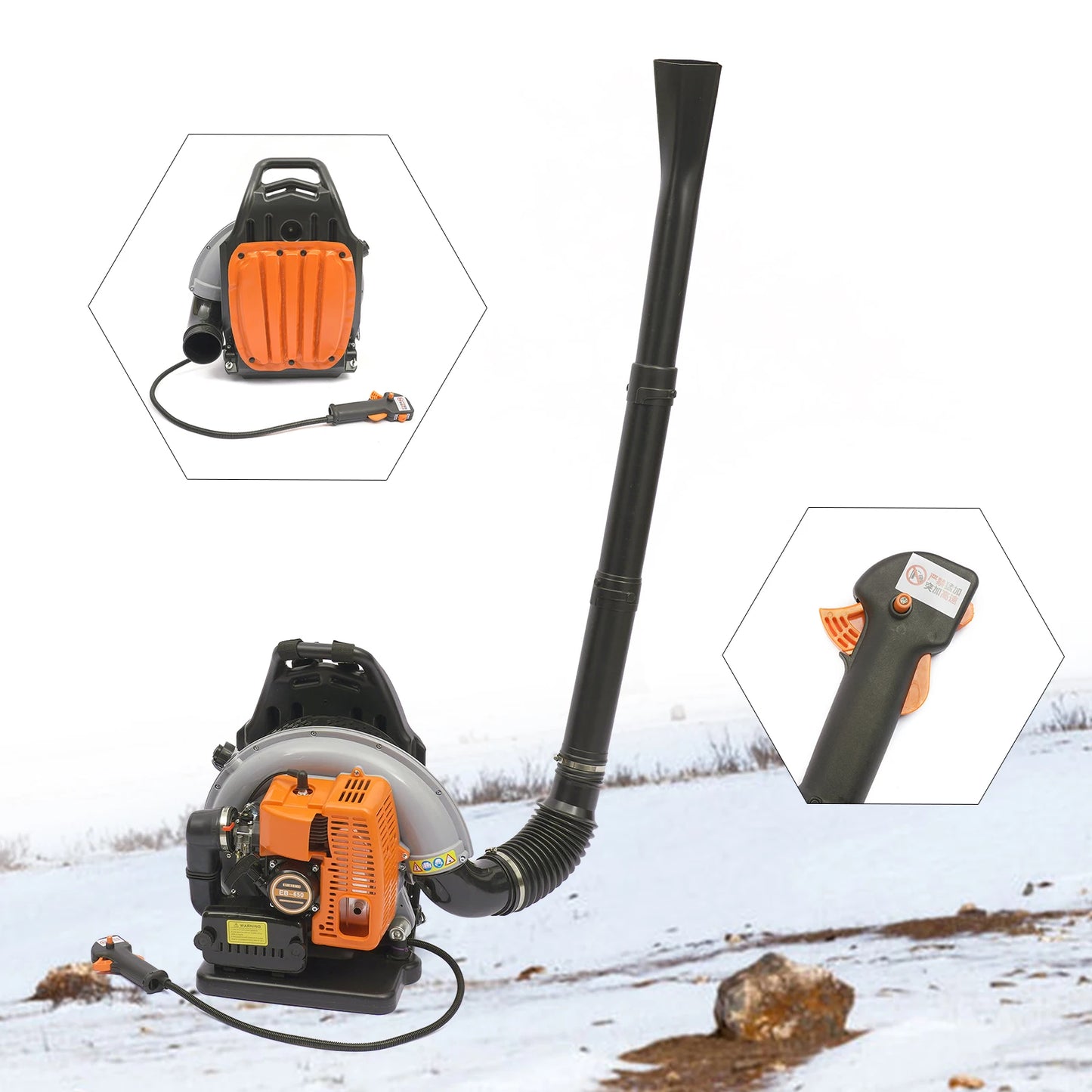 Gasoline-Powered Backpack Leaf Blower Air-Cooled System Ideal for Road Sweeping