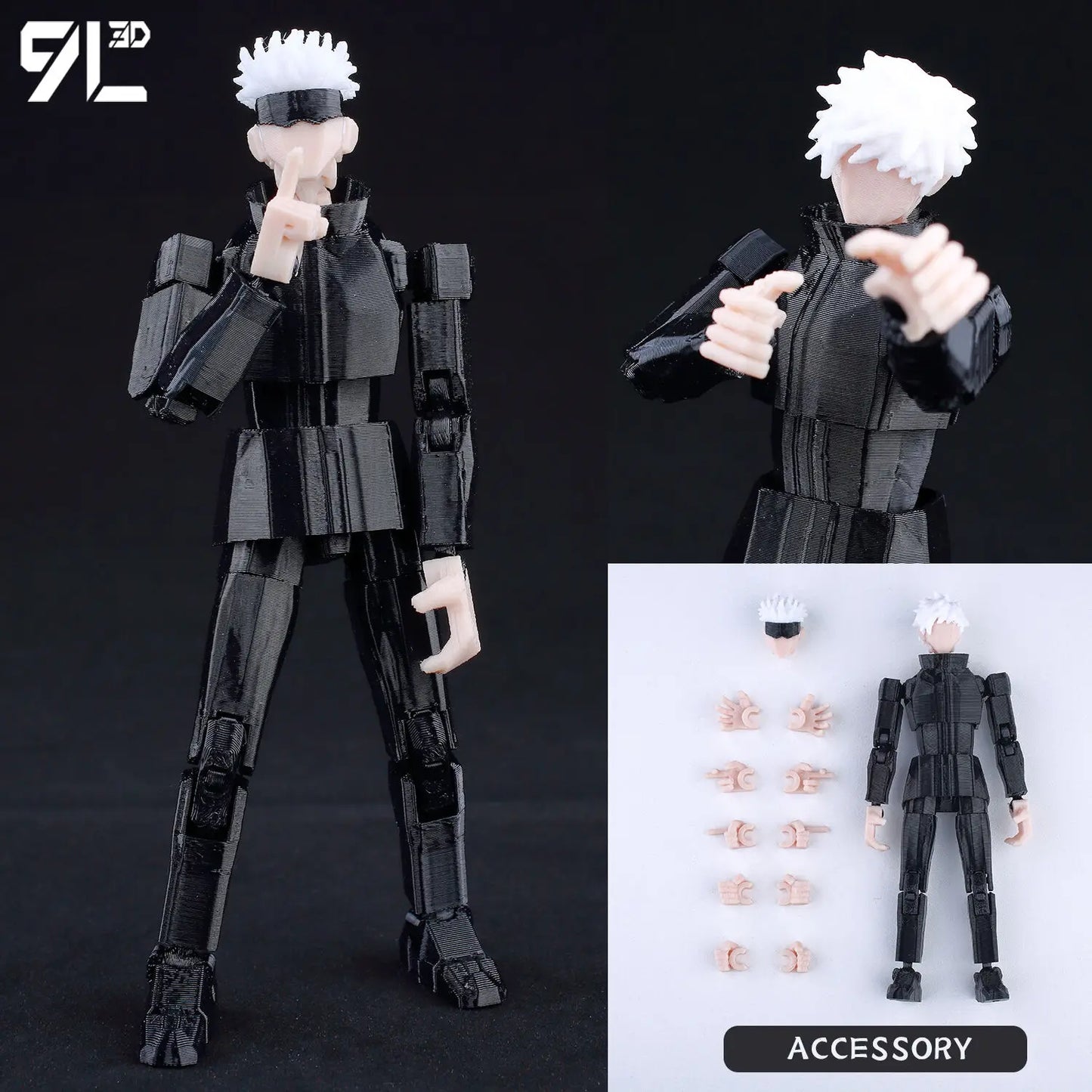 9L 3D Printed Anime Jujutsu Kaisen Sukuna Dummy 13 Shapeshift Action Figures 11