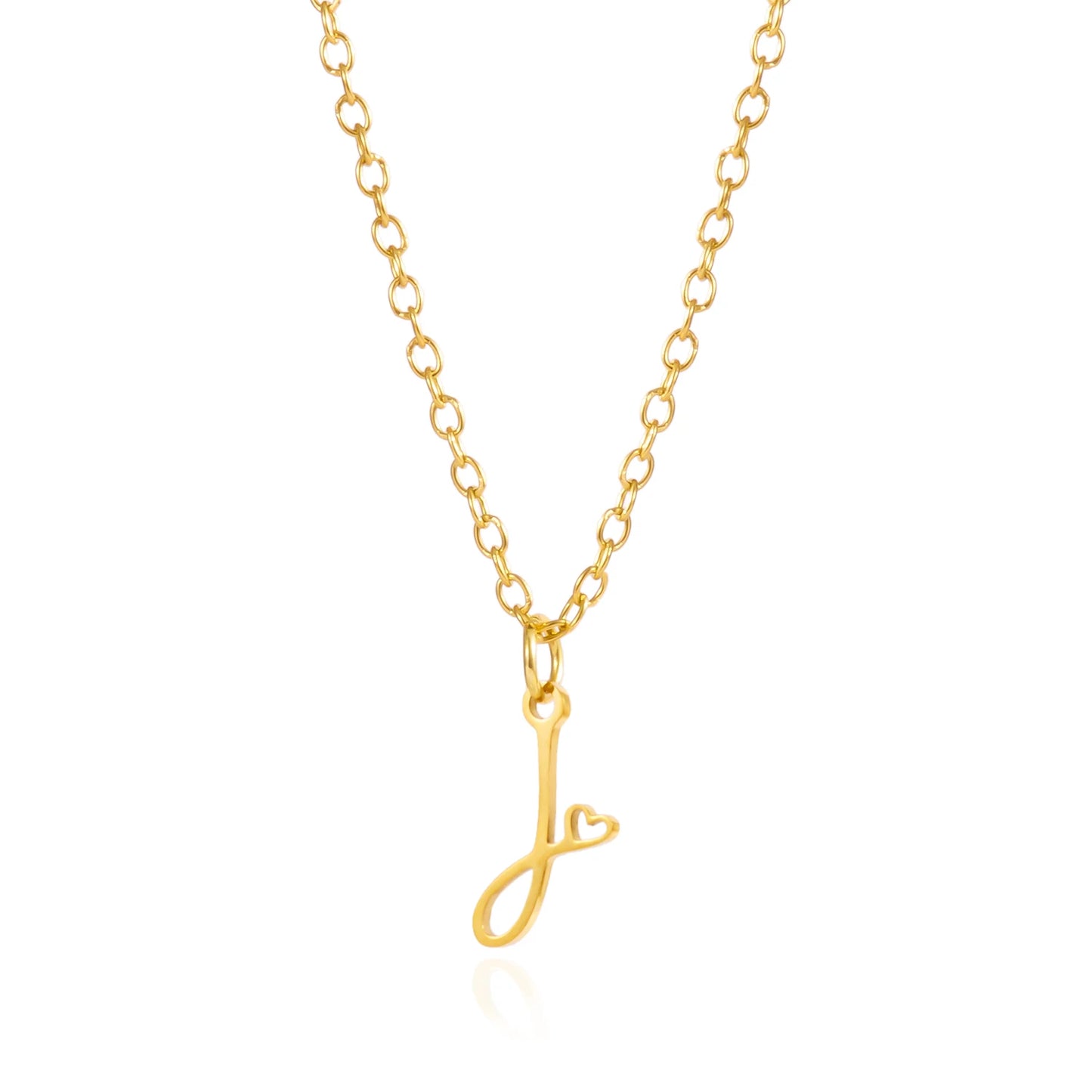 Fashion Stainless Steel A-Z Initial Letter Necklace For Women Elegant Gold Color 26 Alphabet Pendant Jewelry Girls Birthday Gift