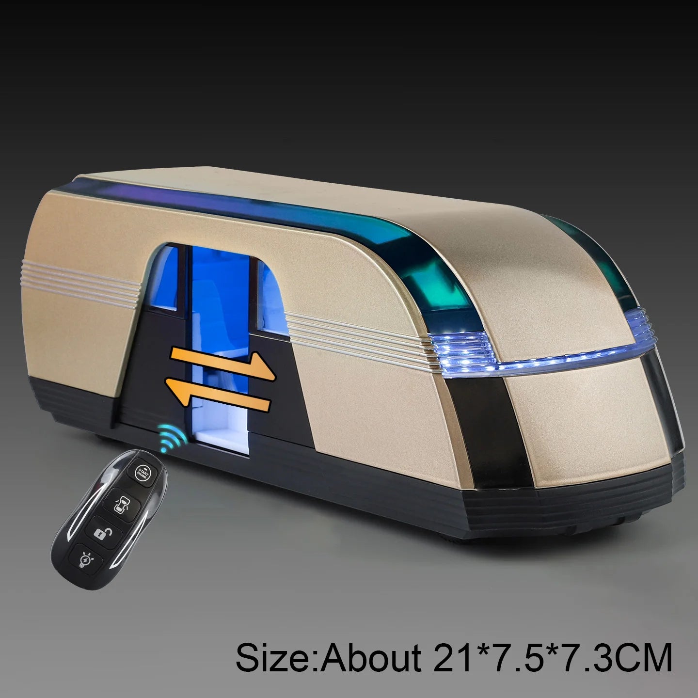 1:24 ROBOVAN Pickup Alloy Diecast Model Toy Car Shock Absorption Doors Opened Sound Light Pull Back Autonomous Bus Birthday Gift