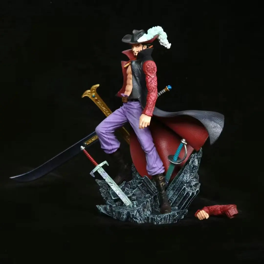 28CM 11inch ONE PIECE Eagle eye Dracule Mihawk Anime Figure Top War PVC Model