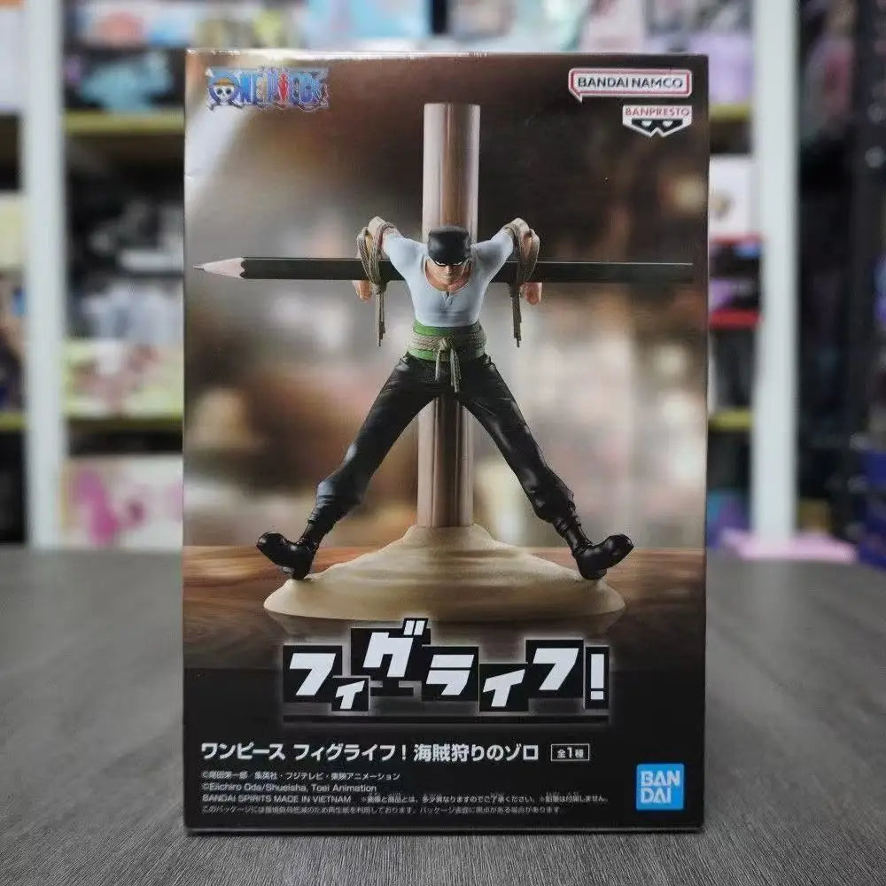 【IN STOCK】Original Banpresto Fig Life! One Piece Roronoa Zoro Pirate Hunter First Appearance Action Figure Collectible Model