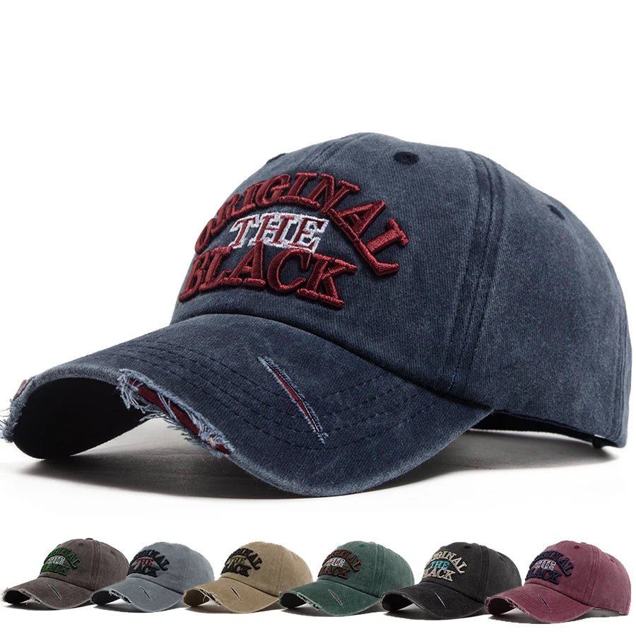 Vintage Baseball Cap Men Women Letter Embroidery Snapback Spring Summer Washed Cotton Hat Visor Fashion Caps For Daily Casual