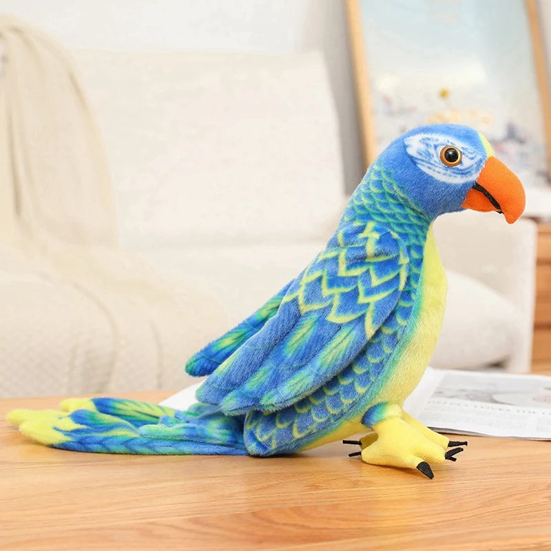 50/70cm Cute Lifelike Parrot Plush Stuffed Animal Toy Soft Kawaii Simulation Bird Dolls for Children Girls Baby Birthday Gift