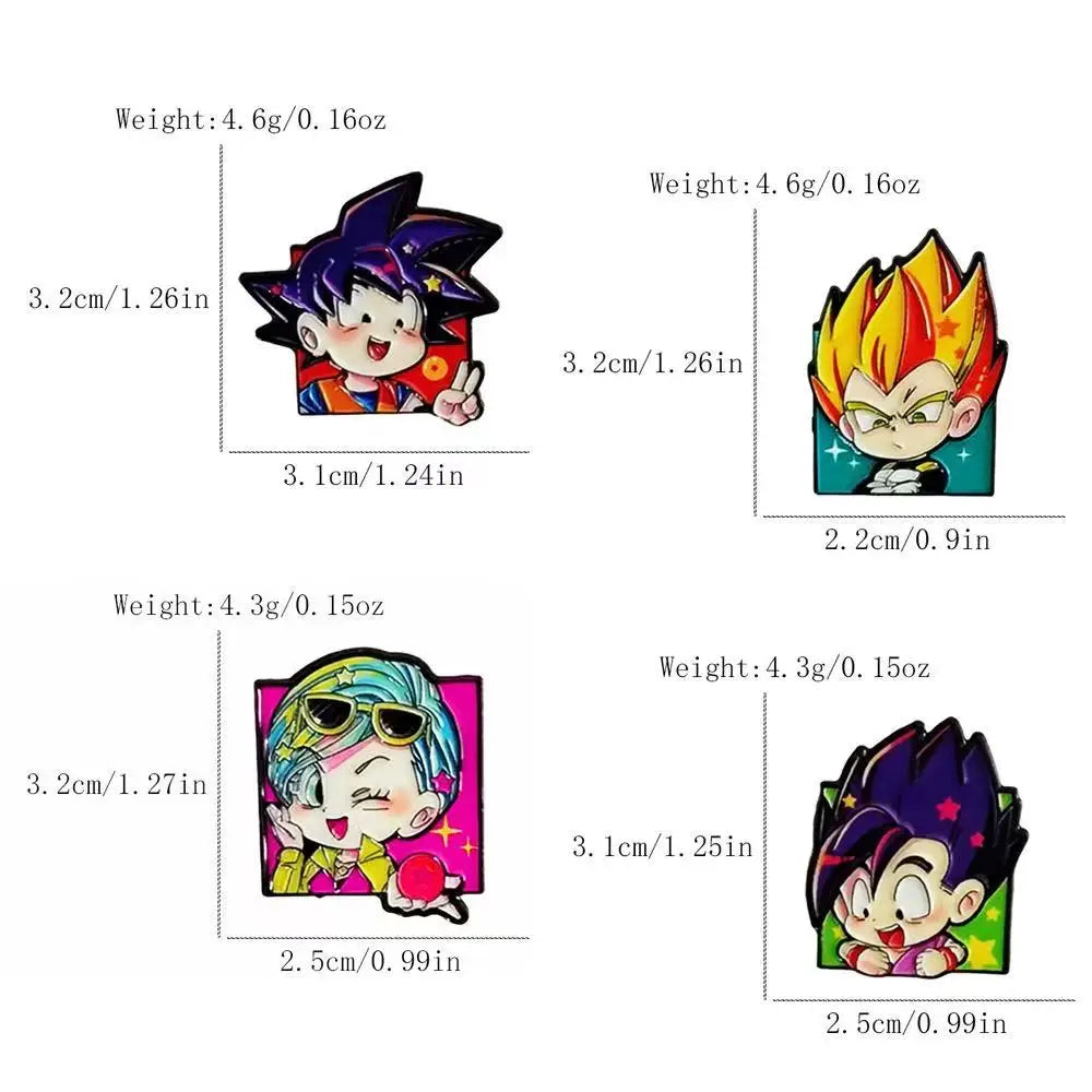 4/8pcs Funny Cartoon Enamel Pins Cool Anime Brooches Clothes Backpack Lapel Badges Fashion Jewelry Accessories For Friends Gifts