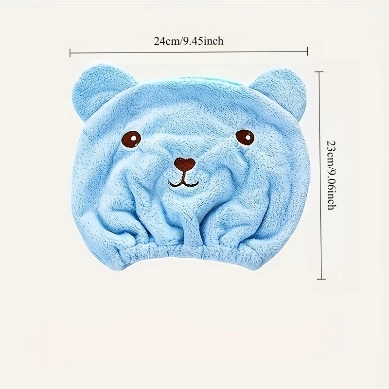1pc Cartoon Quick Drying Hair Towel Wrap, Hair Drying Towel Wrap for Curly Long Thick Hair