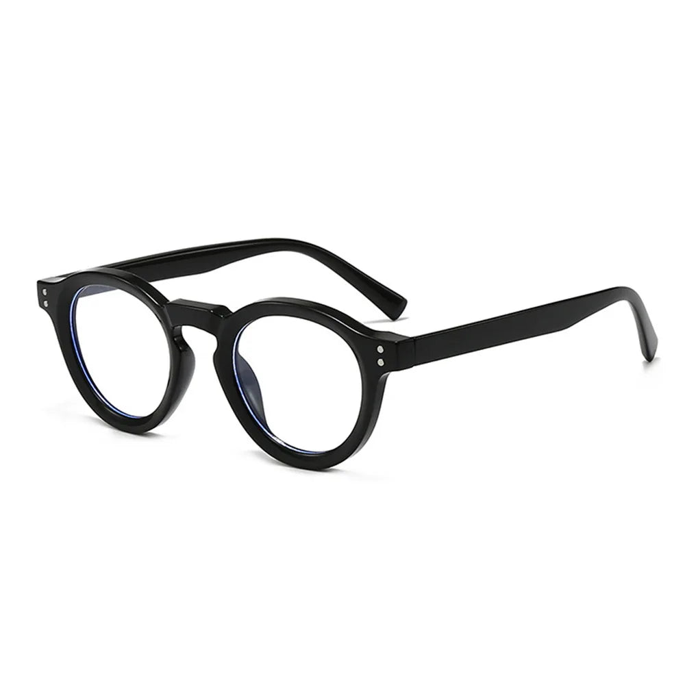 JNPCXI New Fashion Small Round Sunglasses Women Shades Fashion Leopard Blue Lens Men Trending Rivets Frame UV400