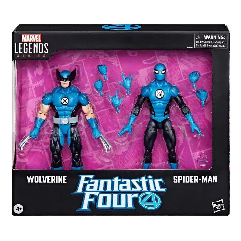 Original Hasbro Marvel Legends Series Fantastic Four Comics Wolverine and Spider-Man Action Toy Figure Mode Collection