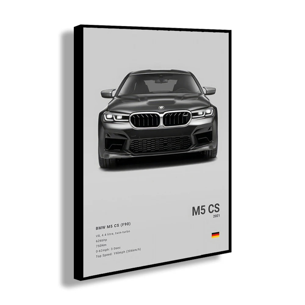 2022 M4 CSL BMW Print Famous Brand Cars Canvas Wall Art Poster Room Decoration